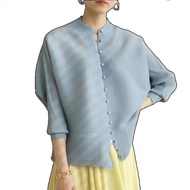 Baju Atasan Plisket Premium Wanita Viral Turun Naik Lengan Balon Pakaian Cewek Goyang Tiktok Prisket