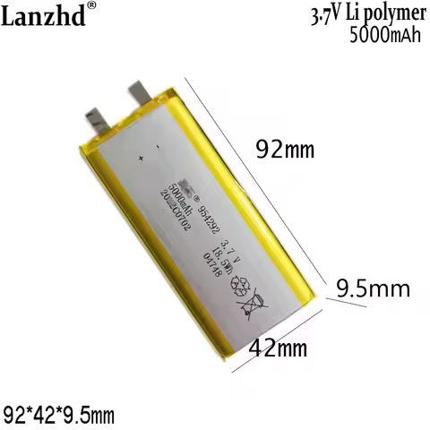 3.7V lithium battery For mobile power bank energy storage appliance 954190 universal 954292 5000mAh 