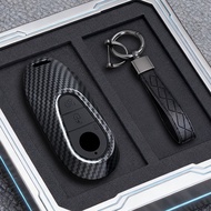 Carbon ABS Key Fob Case Cover for Mercedes-Benz C S GLC EQE EQS Class W223 X254 V297 V295 W206 S206 