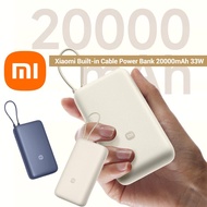 [New Launch 2024] Xiaomi PowerBank 20000mAh 33W Built In Cable Type-C Two way Fast Charging Mi Porta