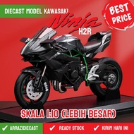 Diecast Large Size Motorcycle Scale 1:10 Kawasaki Ninja H2R Model