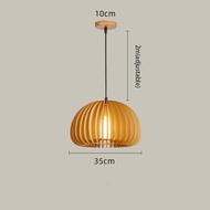 โคมไฟฟักทองสไตล์ญี่ปุ่นหวายทอจี้โคมระย้า Tearoom หวายจี้โคมระย้าโคมไฟนอร์ดิกโบฮีเมียนบ้านไร่หวายทอ