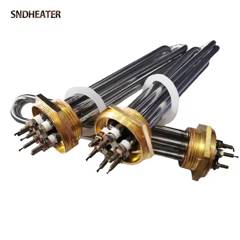 SNDHEATER 220V 380V Solar Tank Water Heating Element G1 1/2" Oil Pipeline Heater Resistance 3KW 6KW 