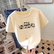 Cupids personalized letter print loose and trendy women's T-shirt