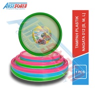 Aksesoren Tampah Plastik Nagata Bulat [012 S/M/L] / Tampa Tumpeng Besar Sedang Kecil / Nampan Saji M