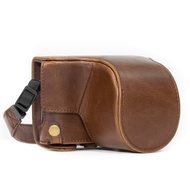 MegaGear MG1141 Ever Ready Leather Case and Strap with Battery Access/12-32 mm Lens for Panasonic Lu