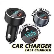 Type C Car Charger Fast Charging Type C Car Charger 2 LED Indicator Holes