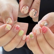 Three-Dimensional Pacha Dog Wearing Nail Watermelon Red Summer Clear Short Hand-Painted Artificial N