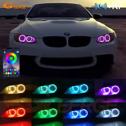 For BMW 3 Series E90 E91 E92 E93 RF Remote Bluetooth-Compatible APP Ultra Bright Multi-Color RGB Led