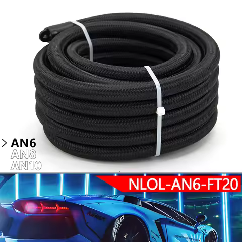 10FT(3meter) 20FT(6meter) AN6 AN8 AN10 Braide Oil Fuel Hose Line Braided Fuel Oil Hose NYLON Braided