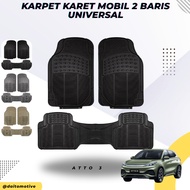 Universal 2-Row Thick Rubber Carpet for BYD Atho 1 Atho 3 Cars