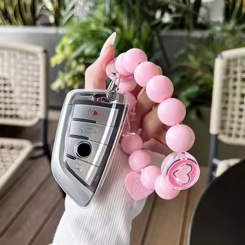 Transparent Car Keys Case Cover For BMW X1 X3 X5 X6 X7 1 3 5 6 7 Series G20 G30 G11 F15 F16 G01 G02 