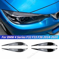 F32 F33 F36 F82 F83 M4 Evil Headlight Cover Eyebrows For BMW 4 Series 420d 420i 425d 430i 435i 2014-