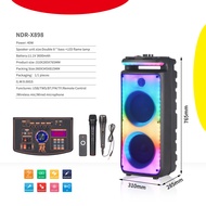 BUKU ลำโพงพกพา Partybox ขนาด 8 นิ้ว ลำโพงเปลวไฟสุดเท่ 80W