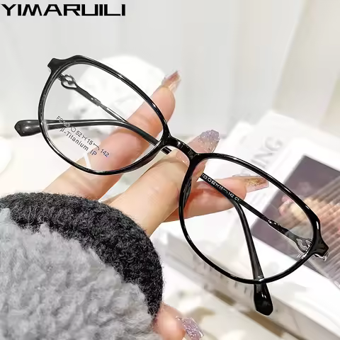 YIMARUILI New Ultra-light Fashion Cat Eye Myopia Eyewear Retro Small Face TR90 Optical Prescription 