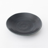 NITORI Ultra Lightweight Round Plate Cal: Eclair 12cm (Smoked Tenmoku)