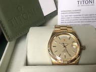 SWISS VINTAGE TITONI COSMO KING MECHANICAL AUTOMATIC WATCH 
