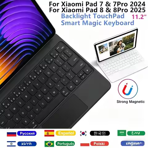 Multi-angle Stand Smart Keyboard Folio For Xiaomi Pad 7 7 Pro Xiaomi Pad 8