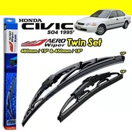H/D Civic SO4 1995' Aero Wiper (AW) Blade 1 PAIR ECONOMY TWIN Set (U-Hook Type) (18'/19') 1PAIR