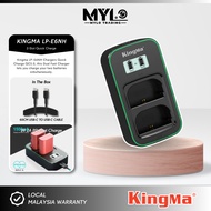 Kingma LP-E6 9V 2A PD3.0 intelligent LCD display USB-C dual fast charger for Canon LP-E6NH LPE6 batt