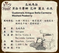 瓜地馬拉 貝拉卡摩娜 安堤瓜花神 圓豆 水洗〔中焙〕咖啡豆 半磅/227G   (#台灣直送)