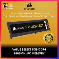 CORSAIR VALUE SELECT 8GB (1X8GB) DDR4 2666MHz DDR4 PC RAM CMV8GX4M1A2666C18