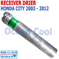 ไดเออร์ ซิตี้  ซิตี้ ซีเอ็ก ปี 2002 - 2013 DI0013 Receiver Drier Honda City  City ZX 2002-2013  ฮอนด้า ซิตี้ พ.ศ.  2545 - 2556 อะไหล่ แอร์ รถยนต์