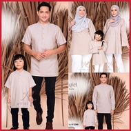 🌹SET FAMILY MAUVE CHALK🌹 Set Sedondon Kurta Ayah &amp; Anak Lelaki Blouse Ibu &amp; Anak Perempuan Set Keluarga Baju Plus Size