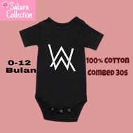 Baby clothes jumper baby kids short viral logo writing Band ALAN WALKER cute rock pop music age 0 1 