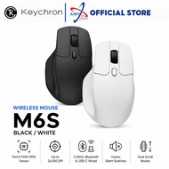 KEYCHRON M6S ULTRA 2.4G BLUETOOTH WIRELESS MOUSE - BLACK / WHITE
