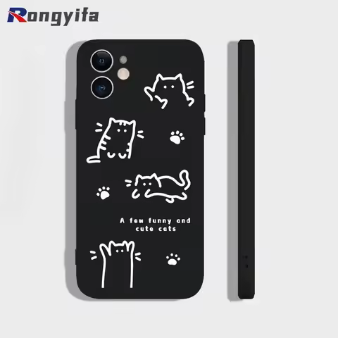 For OnePlus 13T 12 11 10 9 RT 9R 8 8T 7 7T 6 6T 5 5T ACE 5 3V 2 2V Pro Phone Case Cute Cat Cartoon M