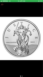 2023 Scottsdale正義女神銀幣1盎司