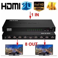HDMI SPLITTER 8 PORT 4Kx2K SPLITTER 1 IN 8 OUT SPLITTER/