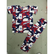 cotton spandex Tshirt pajama terno for 8-9year old boy