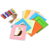 Wall Decor Hanging Mini Picture Frame, 2x3 inch Frame with String and Clips Compatible with Polaroid