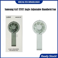 Samsung C&T ITFIT Angle Adjustable Handheld Fan 3 Speed Adjustable Portable Fan for Desktop Outdoor