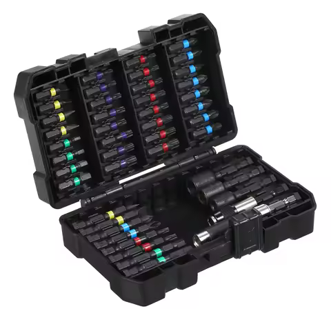 45PCS Drill Bit Set Screwdriver Bit Set Impact Driver Bit Set for Wood Metal Steel and Security Scre