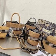 Dior Jacquard Sail One-Shoulder Messenger Handbag Shopping Bag DCF9