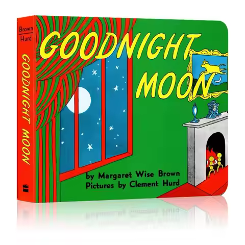 Goodnight Moon English Board Book, Toddler Early English Learning, Interactive Learning Book, Presch