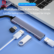 ZUZG 4-In-1 USB C Hub Mini Size To 4 USB Port Type-C Hub Mobile Type C PD USB 3.0 OTG Adapter USB C