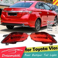 LED Rear Bumper Tail Light For Toyota Vios Facelift Model 2016 2017 2018 2019 Reflector Brake Drivin