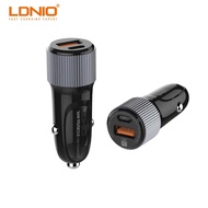 LDNIO C510Q Fast Car Charger / 36W PD + QC3.0 Fast Charging / Smart IC / Pure White LED