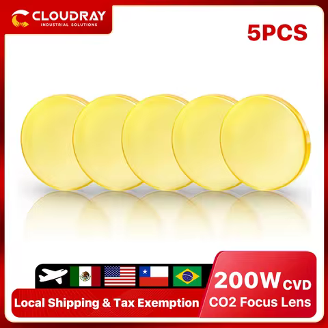Cloudray 1/5PCS Focus Lens USA CVD ZnSe DIA 12/18/20mm for 0-200W CO2 Laser Engraving Cutting Machin