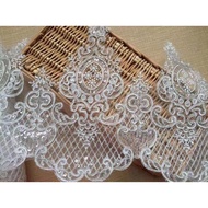 Sequins Lace Border lace / French lace / Eyelash Border Lace 24cm
