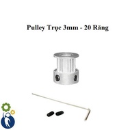 Pulley, Pulley, Pulley Shaft 3mm - 20 Teeth, used with 2GT-6mm belt