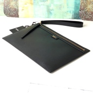 American Counter Genuine DKNY Donkey Calfskin Large Size Clutch Wrist Bag R7423104