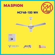 Maspion Ceiling Fan 48 inch Hanging Fan Iron Blade 48inch MCF48 100 BK WH 100BK 100WH