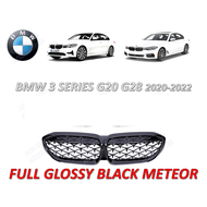 BMW G20 G30 G28 G38 M340i Front Grille Full Black Diamond Meteor Kidney Grilles Bumper M Grill For B