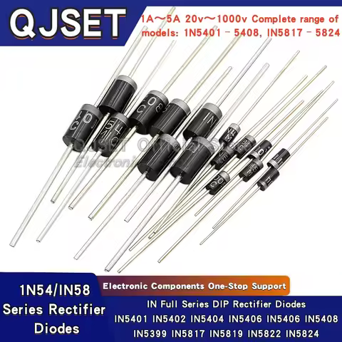 20pcs DIP Schottky Rectifier Diodes 1N5408 IN5408 IN 1N 5401 5402 5404 5406 5399 5822 5817 5819 5824