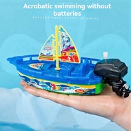 Kids Speed Boat Ship Wind Up Toy Bath Toys Shower Toys Float in Water Kids Classic Clockwork Toys fo